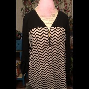 TACERA chevron blouse
